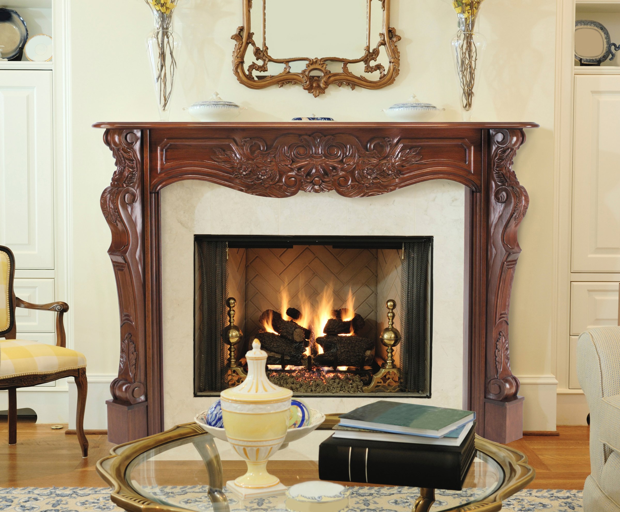 Amazon.com: Pearl Mantels 134-48-30 Deauville Fireplace Mantel, 48